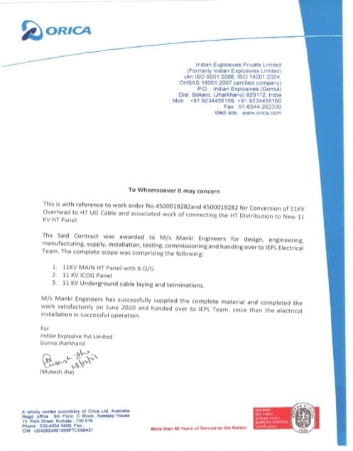 Melco India Pvt. Ltd. Letter